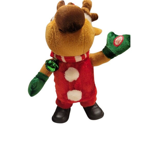 13" Dan Dee Animated Moose Jingle Dance Sing Lights Jingle Bells Christmas Plush - Picture 2 of 8